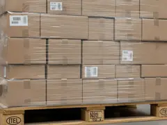 Pallet of cosmetics boxes